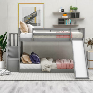 VK06 - Twin Bunk Bed with Convertible Slide